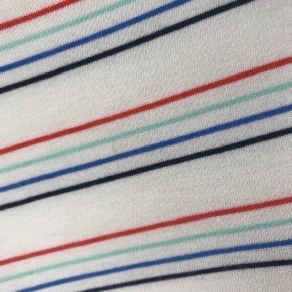 J. Crew White Colorful Striped T Shirt Dress - Picture 4 of 7
